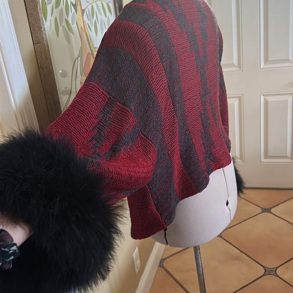 Ralph Lauren fur open front cardi size large - Picture 7 of 9
